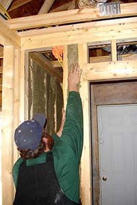 Installing Rockwool on interior walls
