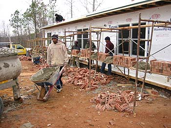 Brick begins