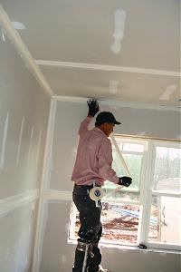 Installing sheetrock