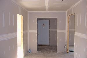 Sheetrock Installed in sitting room & entrance