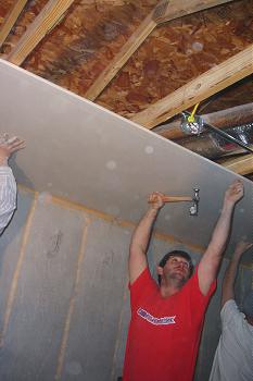 Installing sheetrock