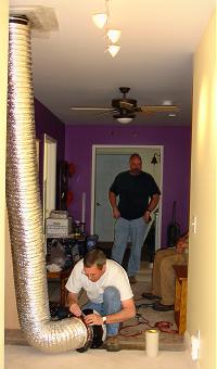 Duct Blaster and Blower Door tests