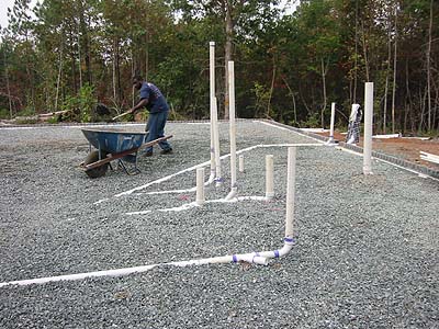 Gravel foundation