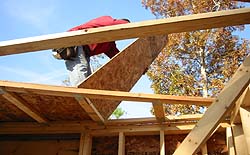 Installing end rafters